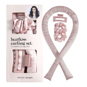 Satin Heatless Curling Set — Pink · Heat-Free Overnight Soft Waves