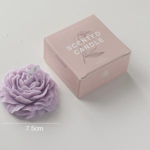 Peony Flower Scented Candle Gift – Lavender Purple (French Lavender)