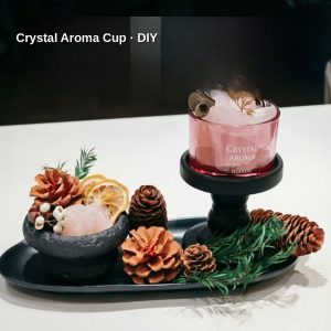 Bluebell Senna Crystal Diffuser — Pink Main Set (Tray + Mushroom Cup)