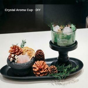 Bluebell Senna Crystal Diffuser — Green Main Set (Tray + Mushroom Cup)
