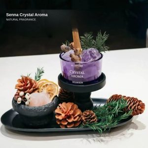 Bluebell Senna Crystal Diffuser — Purple Main Set (Tray + Mushroom Cup)