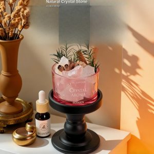 Bluebell Senna Crystal Diffuser — Pink Basic Set (Glass + Base)
