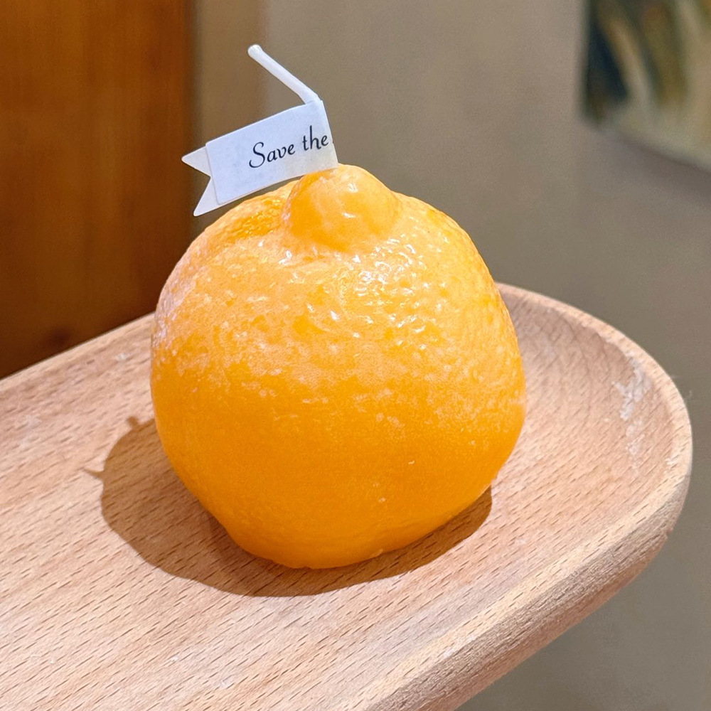Yellow Vertical Lemon Scented Candle — Cozy Favour Décor