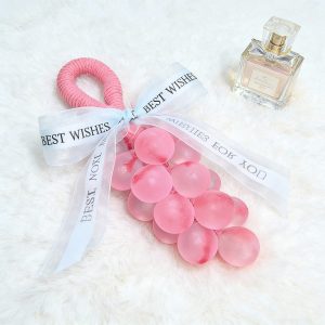 Pink Crystal Grape Handmade Soap — Hanging Cluster, ~170 g & ~240 g