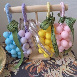 Macaron Pink Grape Handmade Soap — Hanging Cluster, ~170 g & ~240 g