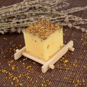 Handmade Osmanthus Dried Flower Square Soap, 110g