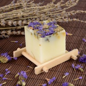 Handmade Forget-Me-Not Dried Flower Square Soap, 110g